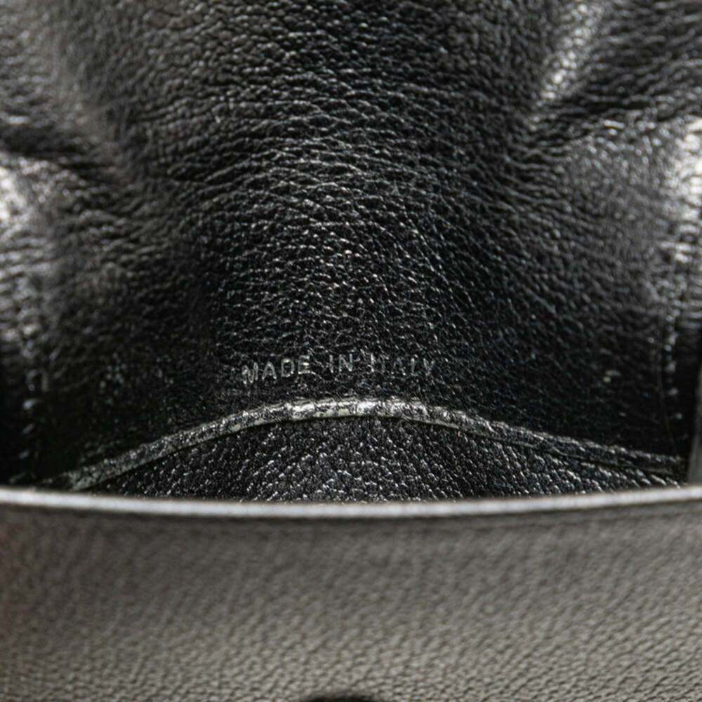 CHANEL Black Lambskin Leather Logo Wallet - Picture 9 of 10
